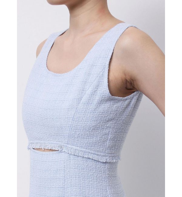 MERCURYDUO「カットアウトツイードマーメイドワンピース」|ワンピース|