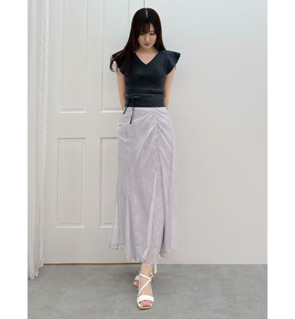 MERCURYDUO「シアーレイヤードマーメイドスカート」|スカート|