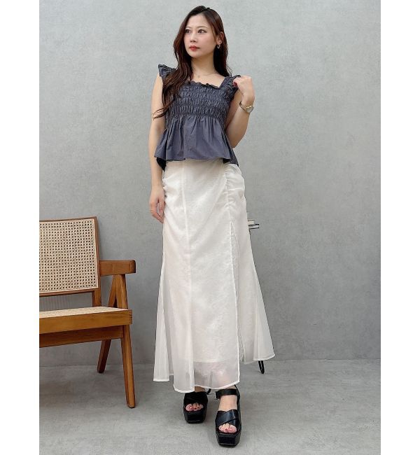 MERCURYDUO「シアーレイヤードマーメイドスカート」|スカート|