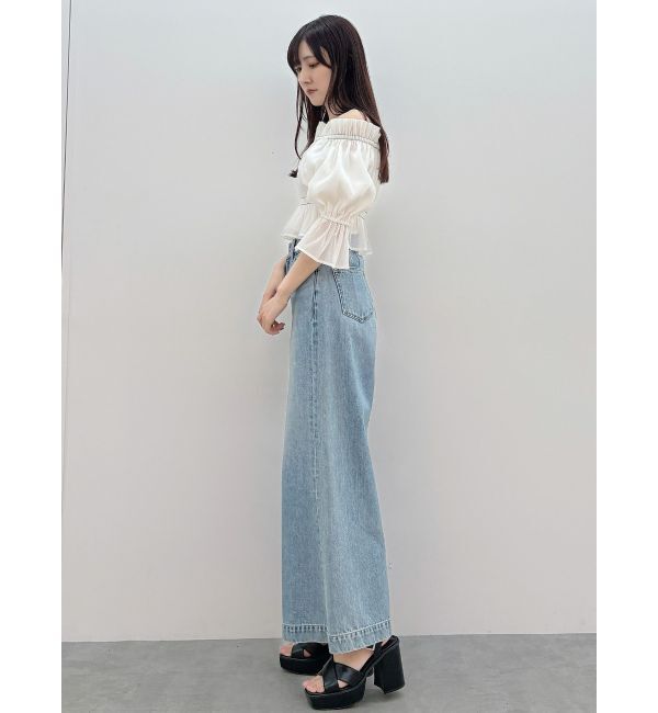 MERCURYDUO「2WAYオフショル五分袖シャーリングブラウス」|シャツ・ブラウス|