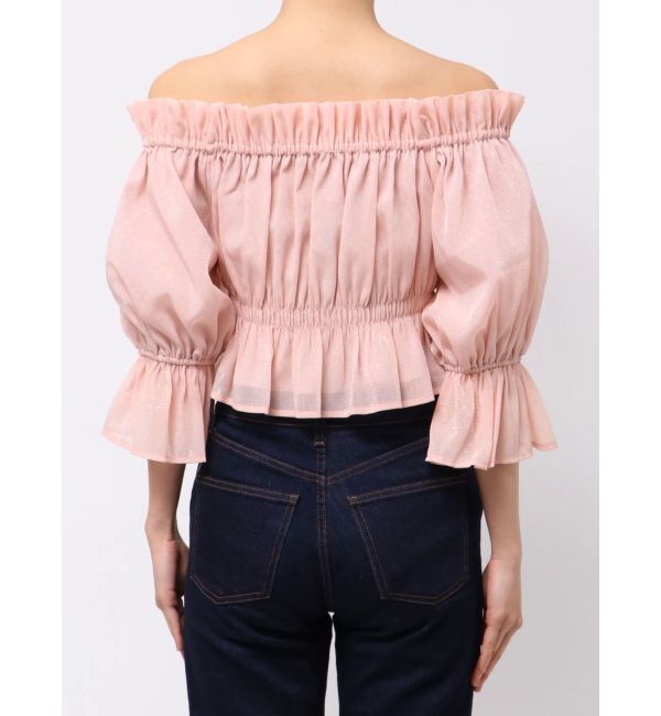 MERCURYDUO「2WAYオフショル五分袖シャーリングブラウス」|シャツ・ブラウス|