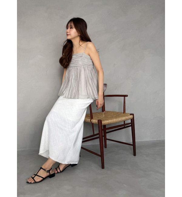 MERCURYDUO「【OUNNOUN】ヘビーリネンナロースカート」|スカート|
