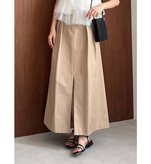 MERCURYDUO「【OUNNOUN】ギャバスリットデザインスカート」|スカート|