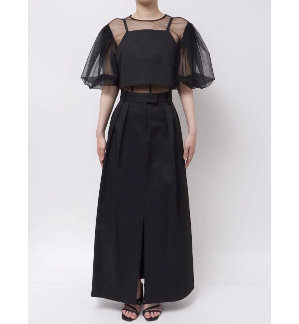 MERCURYDUO「【OUNNOUN】ギャバスリットデザインスカート」|スカート|