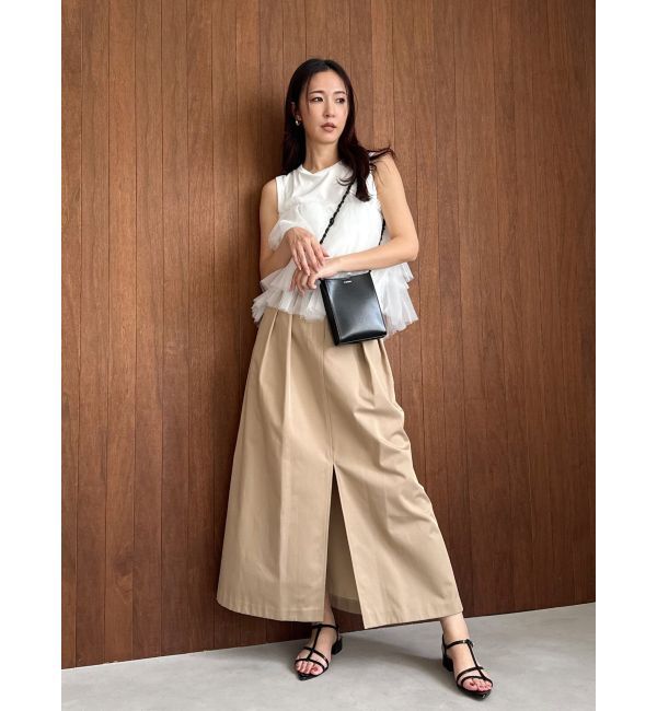 MERCURYDUO「【OUNNOUN】ギャバスリットデザインスカート」|スカート|