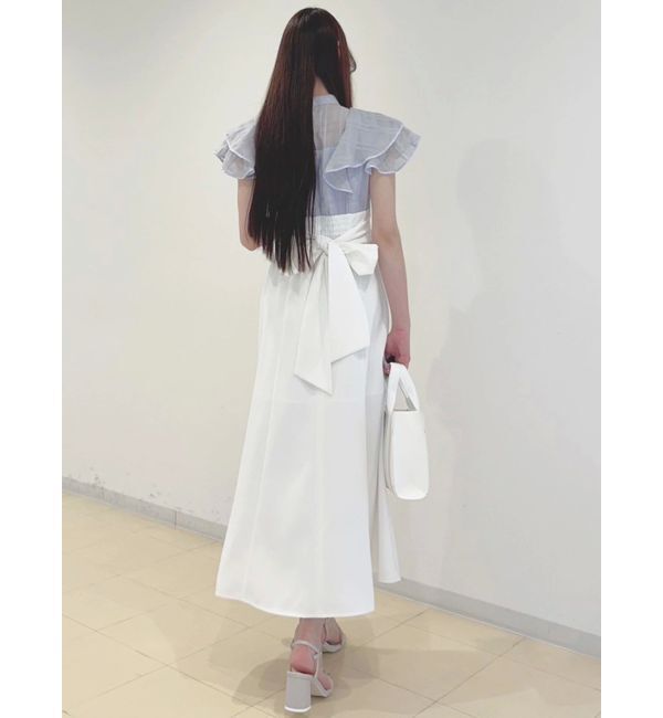 MERCURYDUO「シアーチェックラッフルドッキングワンピース」|ワンピース|