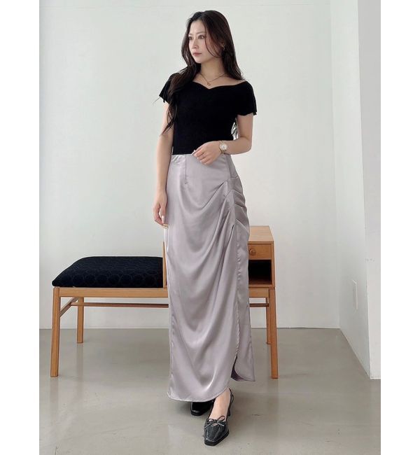 MERCURYDUO「【WEB限定カラーあり】アシメタックナロースカート」|スカート|