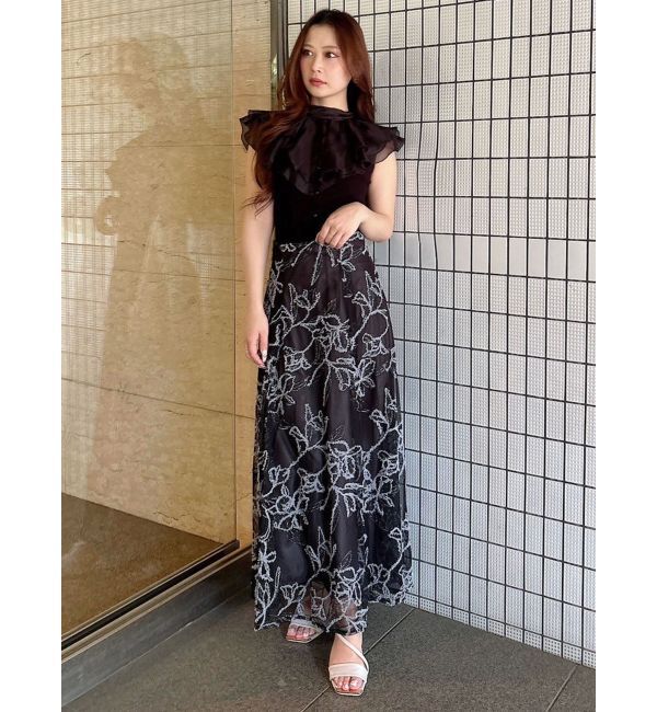 MERCURYDUO「異素材ラッフルコンパクトニット」|ニット・セーター|