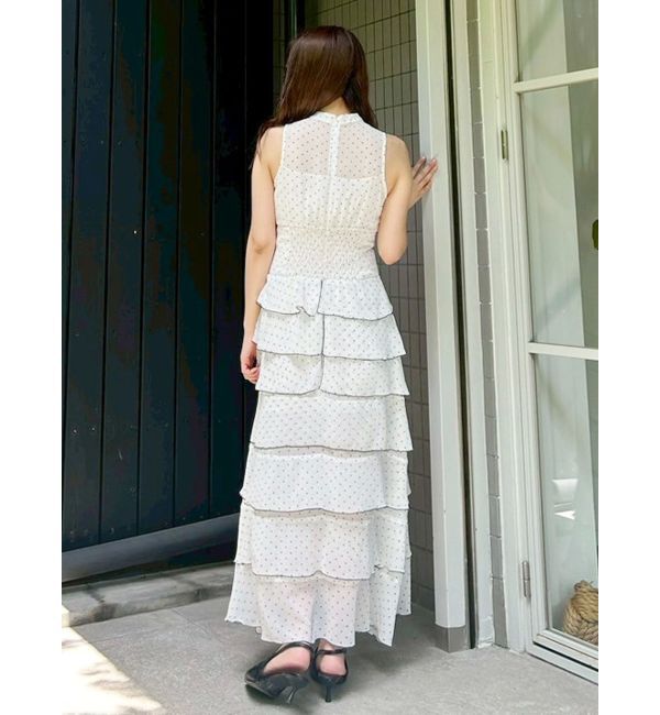 MERCURYDUO「シフォンティアードワンピース」|ワンピース|