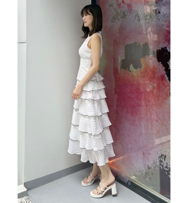 MERCURYDUO「シフォンティアードワンピース」|ワンピース|