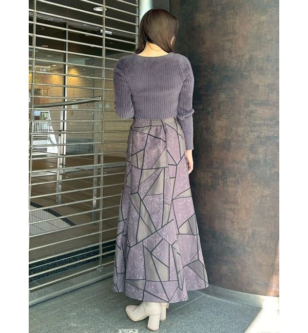 MERCURYDUO「ミニシャギーVネッククロップドニット」|ニット・セーター|