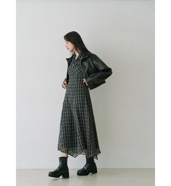 MERCURYDUO「ツイストネックロングスリーブワンピース」|ワンピース|