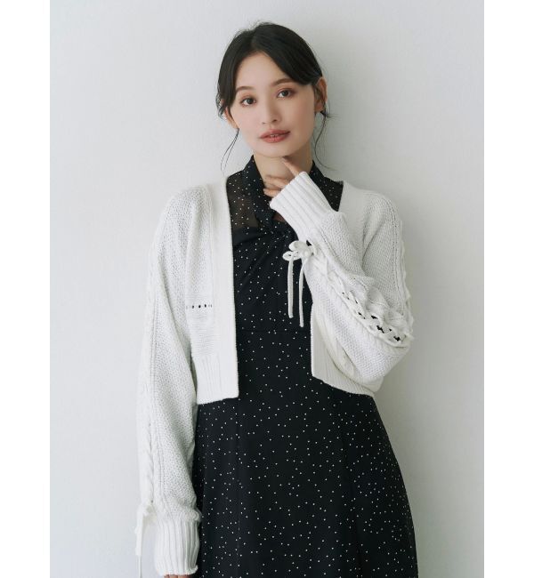 MERCURYDUO「ツイストネックロングスリーブワンピース」|ワンピース|