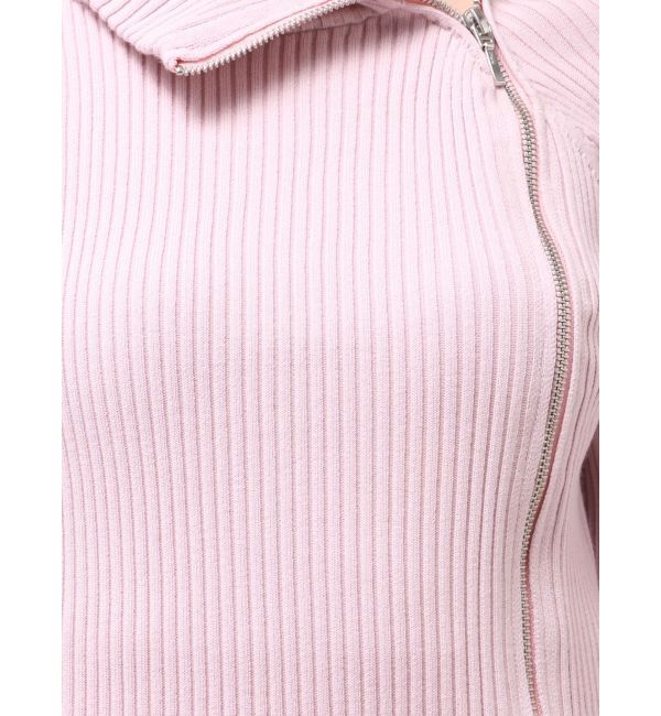 MERCURYDUO「【WEB限定カラーあり】ハイツイストアシメZIPニット」|ニット・セーター|