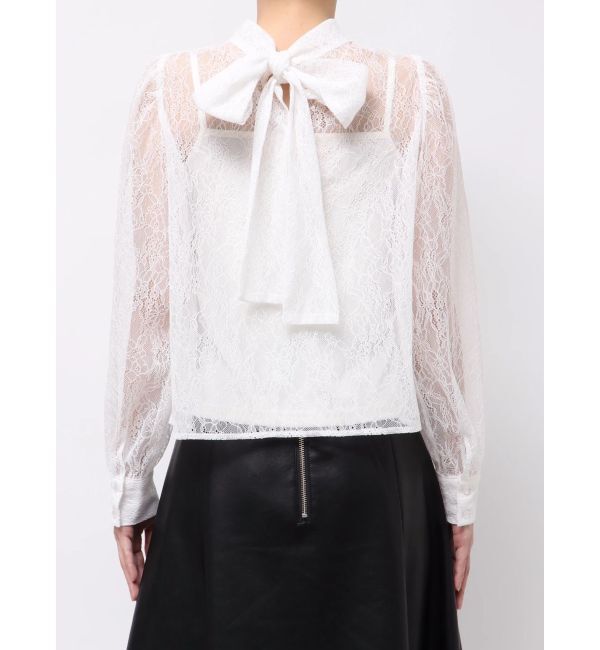 MERCURYDUO「2WAYバックリボンレースブラウス」|シャツ・ブラウス|