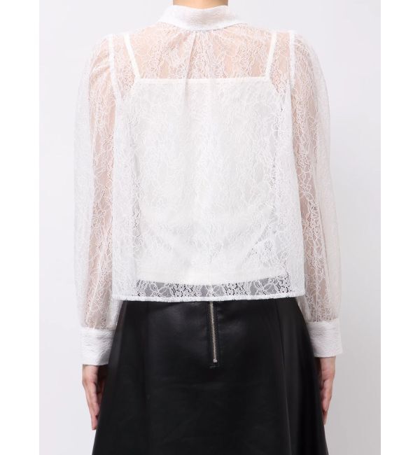 MERCURYDUO「2WAYバックリボンレースブラウス」|シャツ・ブラウス|
