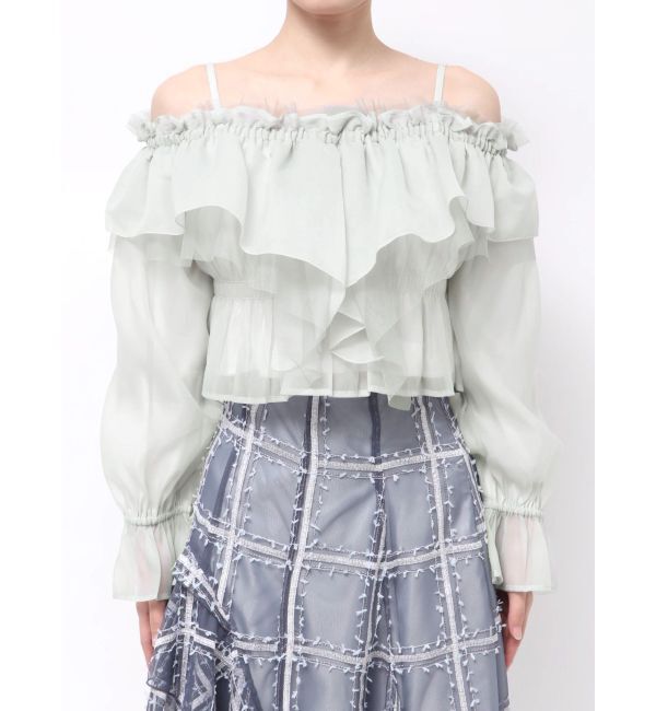 MERCURYDUO「オフショルラッフルブラウス」|シャツ・ブラウス|