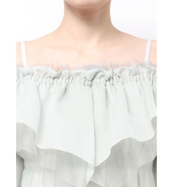 MERCURYDUO「オフショルラッフルブラウス」|シャツ・ブラウス|