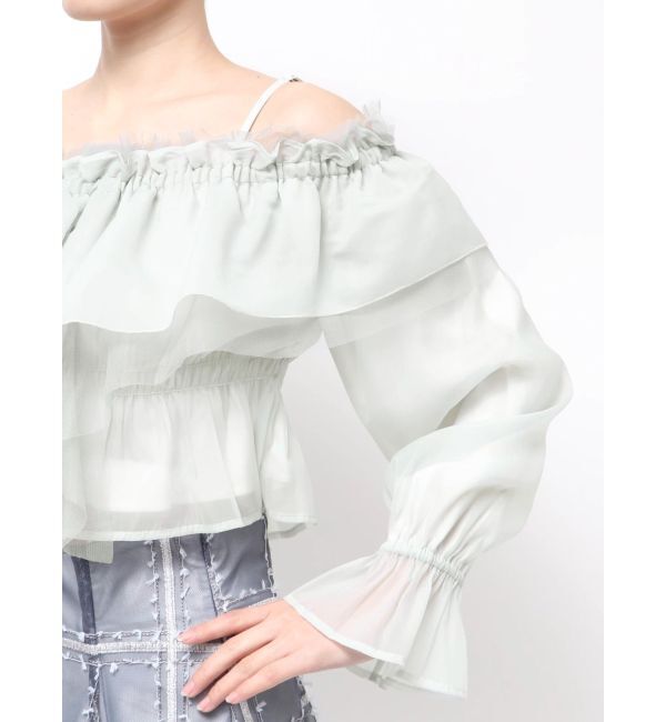 MERCURYDUO「オフショルラッフルブラウス」|シャツ・ブラウス|