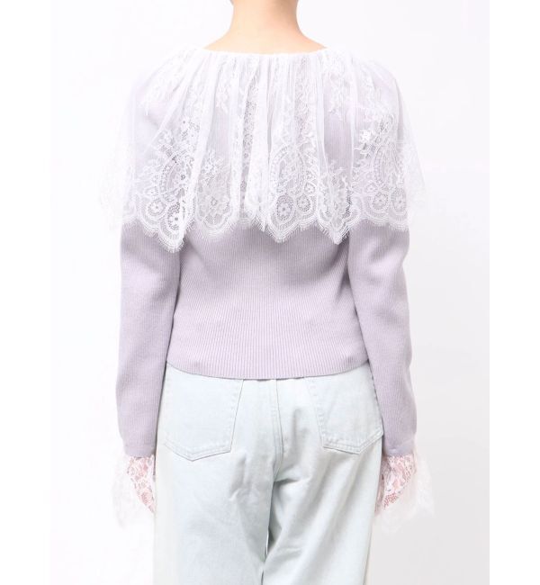 MERCURYDUO「スカラレース襟ニット」|ニット・セーター|
