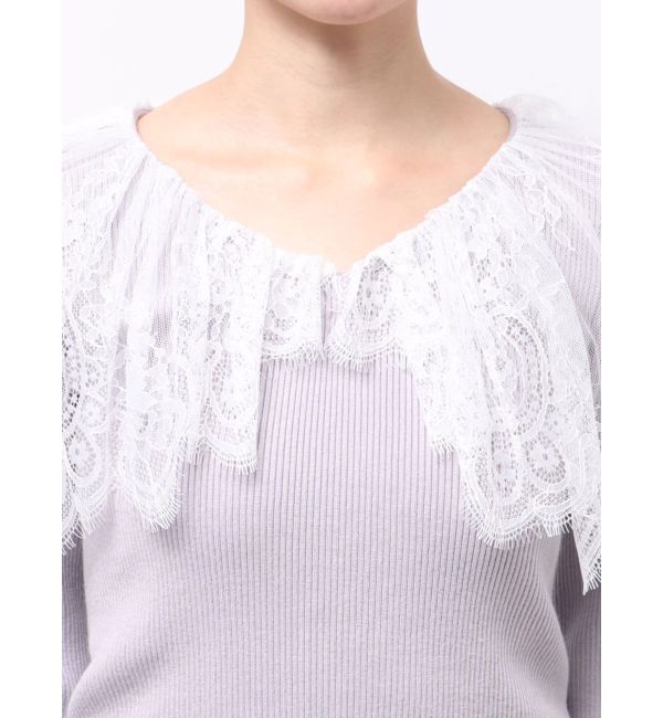 MERCURYDUO「スカラレース襟ニット」|ニット・セーター|