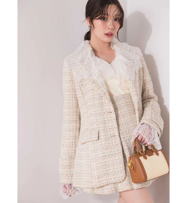 MERCURYDUO「スカラレース襟ニット」|ニット・セーター|