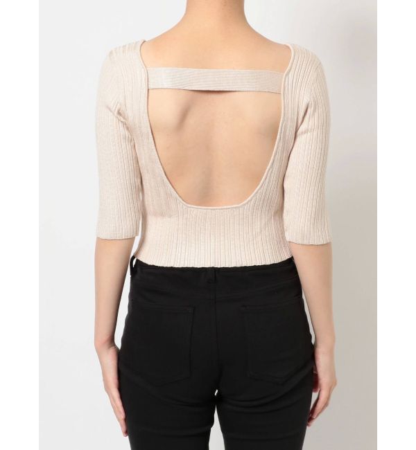 MURUA「ディープバックオープンデザインニット」|ニット・セーター|