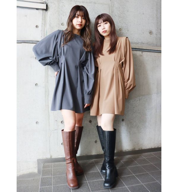 MURUA「ボリュームスリーブミニワンピース」|ワンピース|