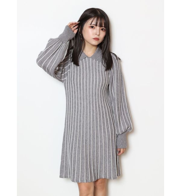 MURUA「ワイドリブフレアミニワンピース」|ワンピース|