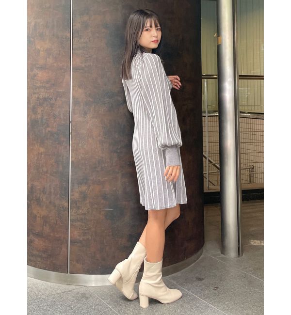 MURUA「ワイドリブフレアミニワンピース」|ワンピース|