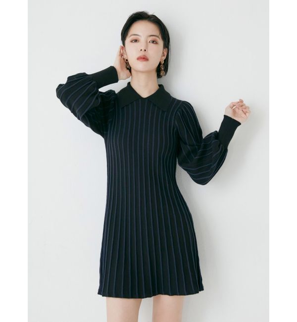 MURUA「ワイドリブフレアミニワンピース」|ワンピース|