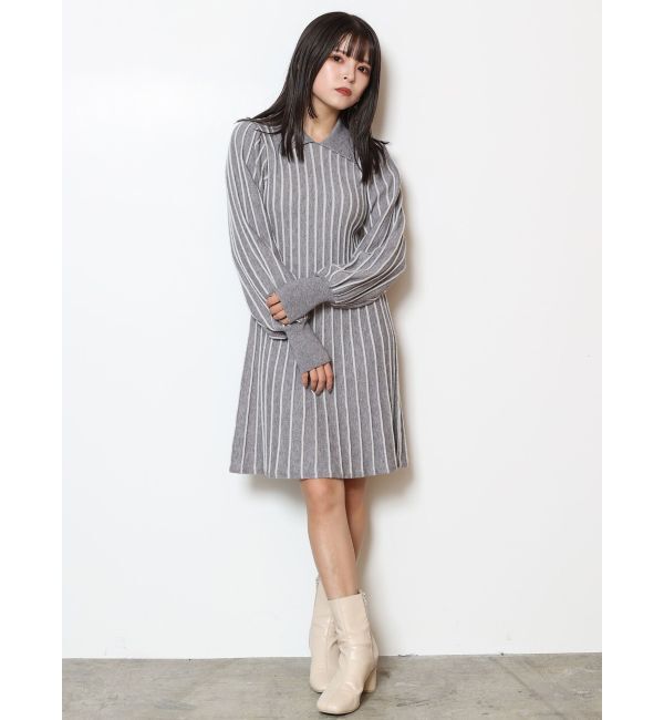 MURUA「ワイドリブフレアミニワンピース」|ワンピース|