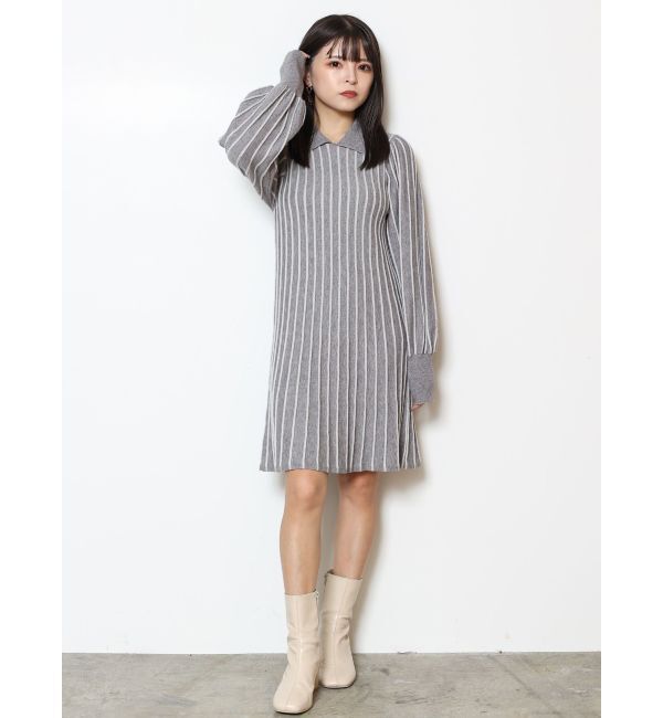 MURUA「ワイドリブフレアミニワンピース」|ワンピース|