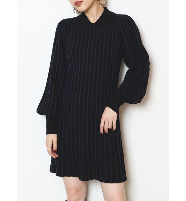 MURUA「ワイドリブフレアミニワンピース」|ワンピース|ブラック