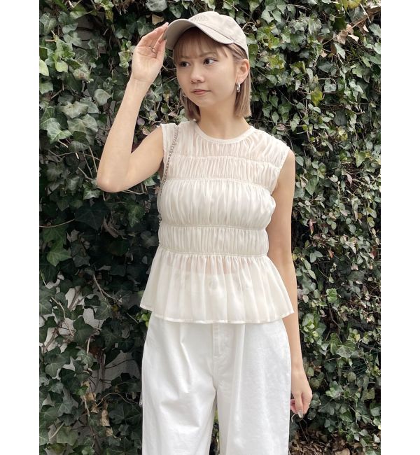 MURUA「ノースリシャーリングブラウス」|シャツ・ブラウス|