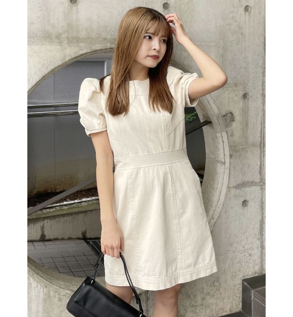 MURUA「パフスリーブステッチミニワンピース」|ワンピース|