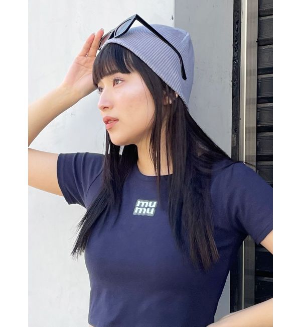 MURUA「リバーシブルニットビーニー」|ニット帽|ブルー