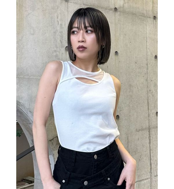 MURUA「ポイントメッシュタンクトップ」|タンクトップ|