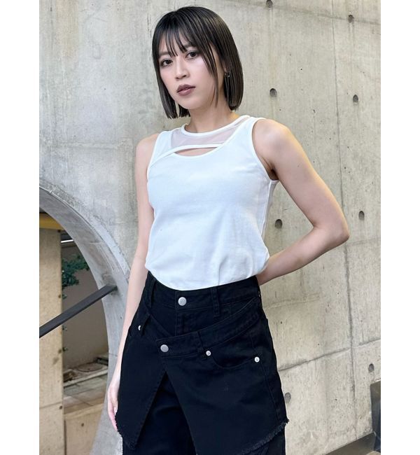 MURUA「ポイントメッシュタンクトップ」|タンクトップ|