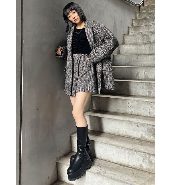 MURUA「ツイードオーバーテーラードジャケット」|テーラードジャケット|