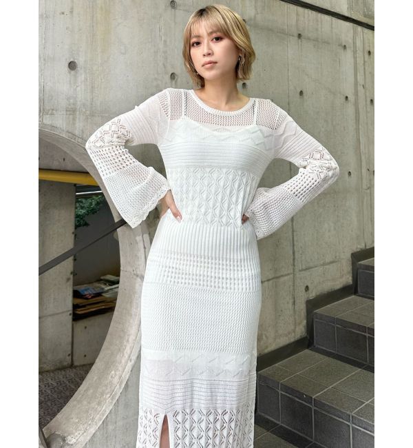 MURUA「【追加生産分】クロシェニットワンピース」|ワンピース|