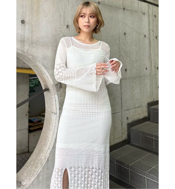 MURUA「【追加生産分】クロシェニットワンピース」|ワンピース|