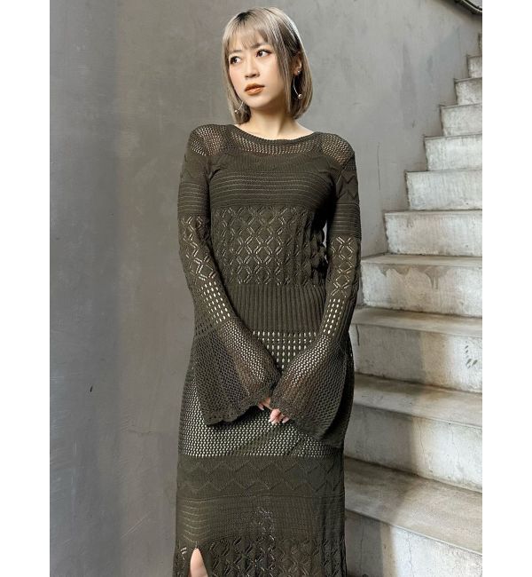 MURUA「【追加生産分】クロシェニットワンピース」|ワンピース|