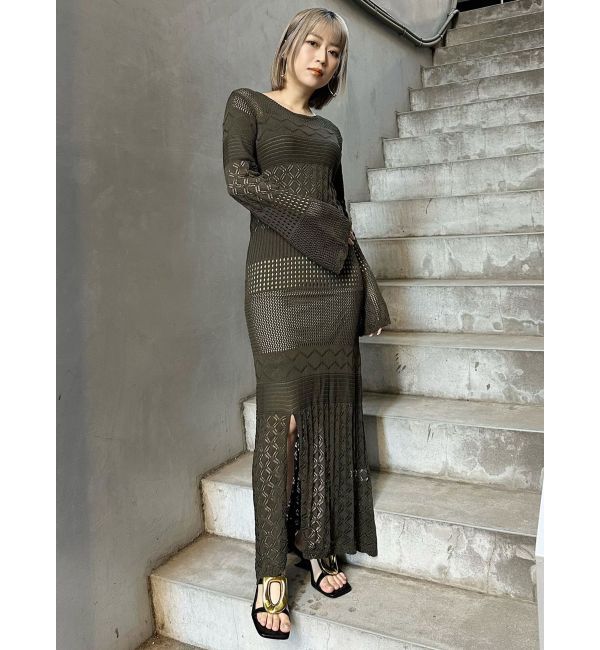 MURUA「【追加生産分】クロシェニットワンピース」|ワンピース|