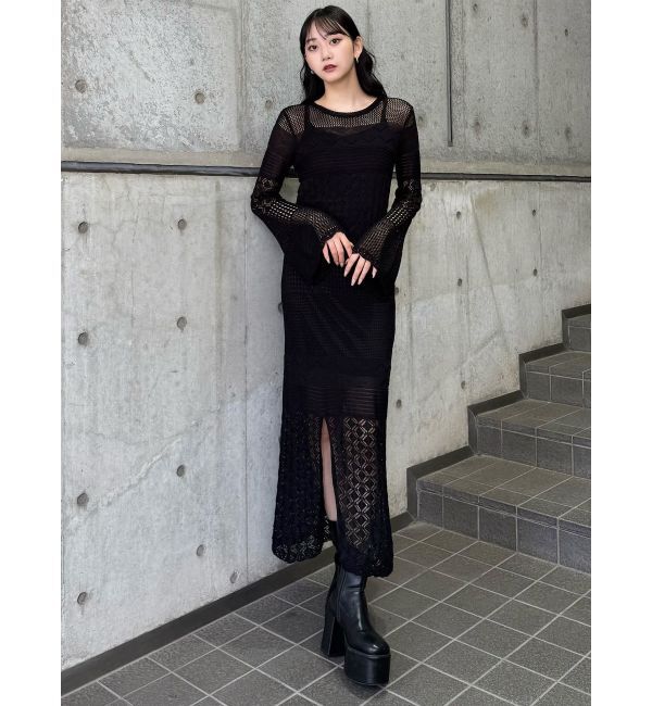 MURUA「【追加生産分】クロシェニットワンピース」|ワンピース|