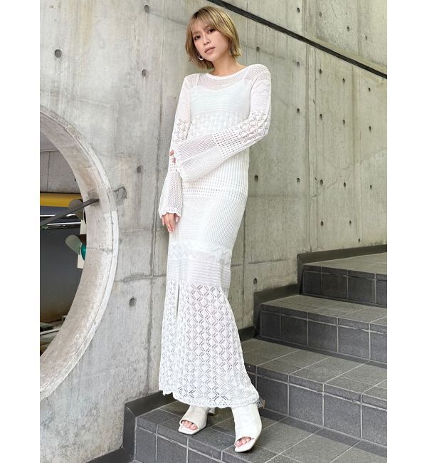 MURUA「【追加生産分】クロシェニットワンピース」|ワンピース|