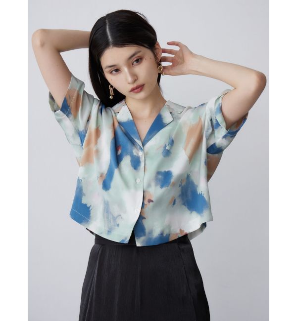 MURUA「パターンクロップドシャツ【WEB限定】」|シャツ・ブラウス|