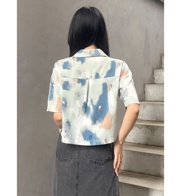 MURUA「パターンクロップドシャツ【WEB限定】」|シャツ・ブラウス|