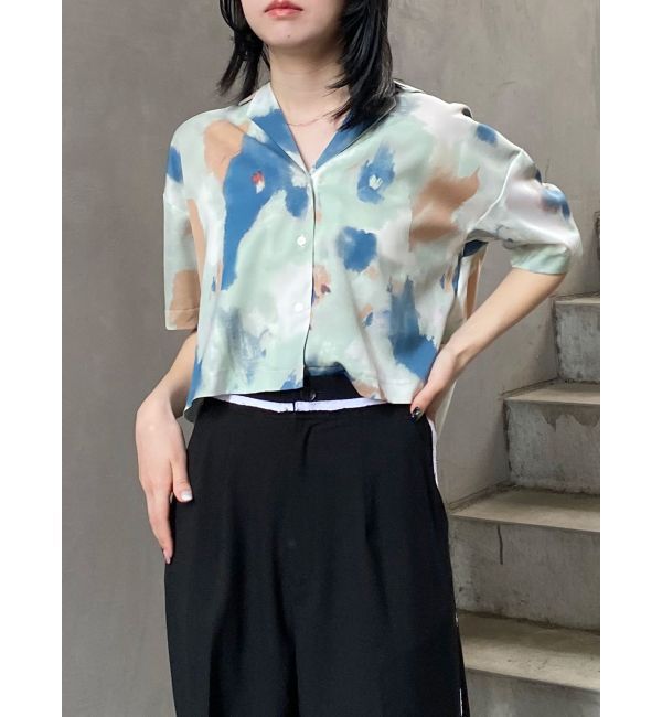 MURUA「パターンクロップドシャツ【WEB限定】」|シャツ・ブラウス|