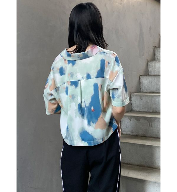 MURUA「パターンクロップドシャツ【WEB限定】」|シャツ・ブラウス|